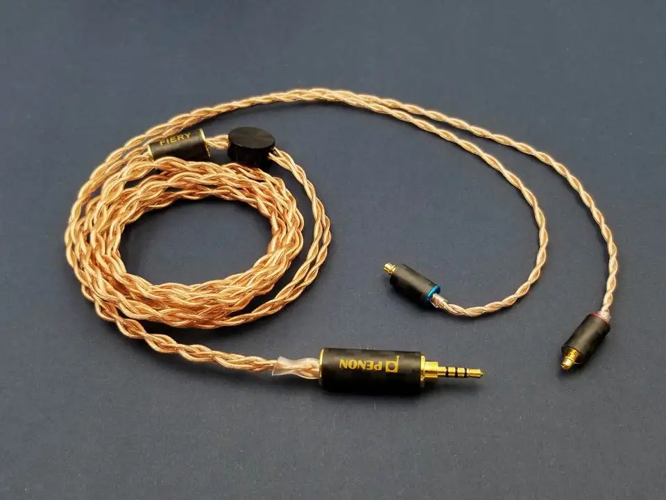Penon огненный флагманский MMCX/2Pin 0,78 мм одиночный Кристальный медный HiFi аудиофильский IEMs кабель