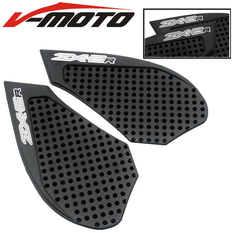 

Protector Anti slip Tank Pad Sticker Decal Gas Knee Grip Traction Side 3M For Kawasaki ZX-6R ZX636 ZX6R ZX 6R 2007-2008