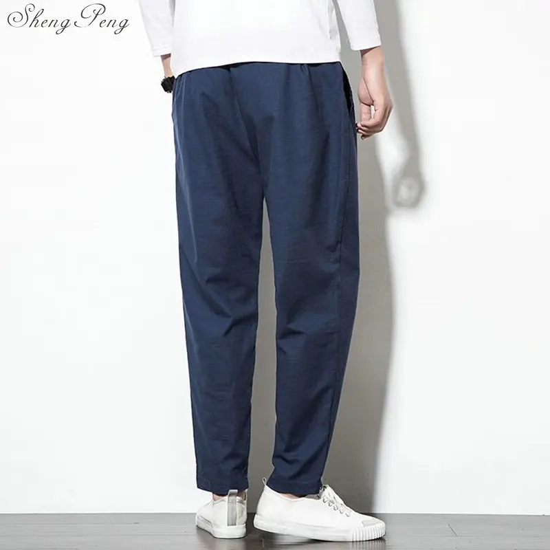 

Traditional Chinese clothing for men wushu clothing kung fu pants linen male Chinese pants wing chun clothing V1366