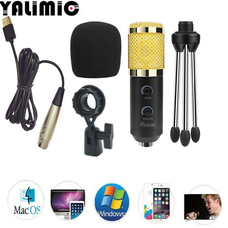 BM 900 USB микрофон для компьютера конденсаторный студийный караоке микрофон для ПК