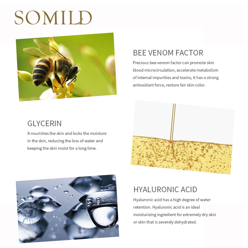 SOMILD маска для лица против морщин Корейский Экстракт пчелиного яда укрепляющая