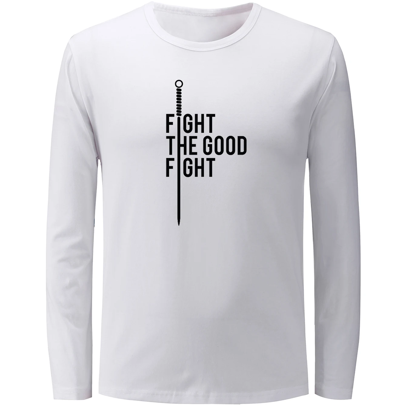 Футболка с длинными рукавами и надписью Fight The Good для мужчин женщин мальчиков