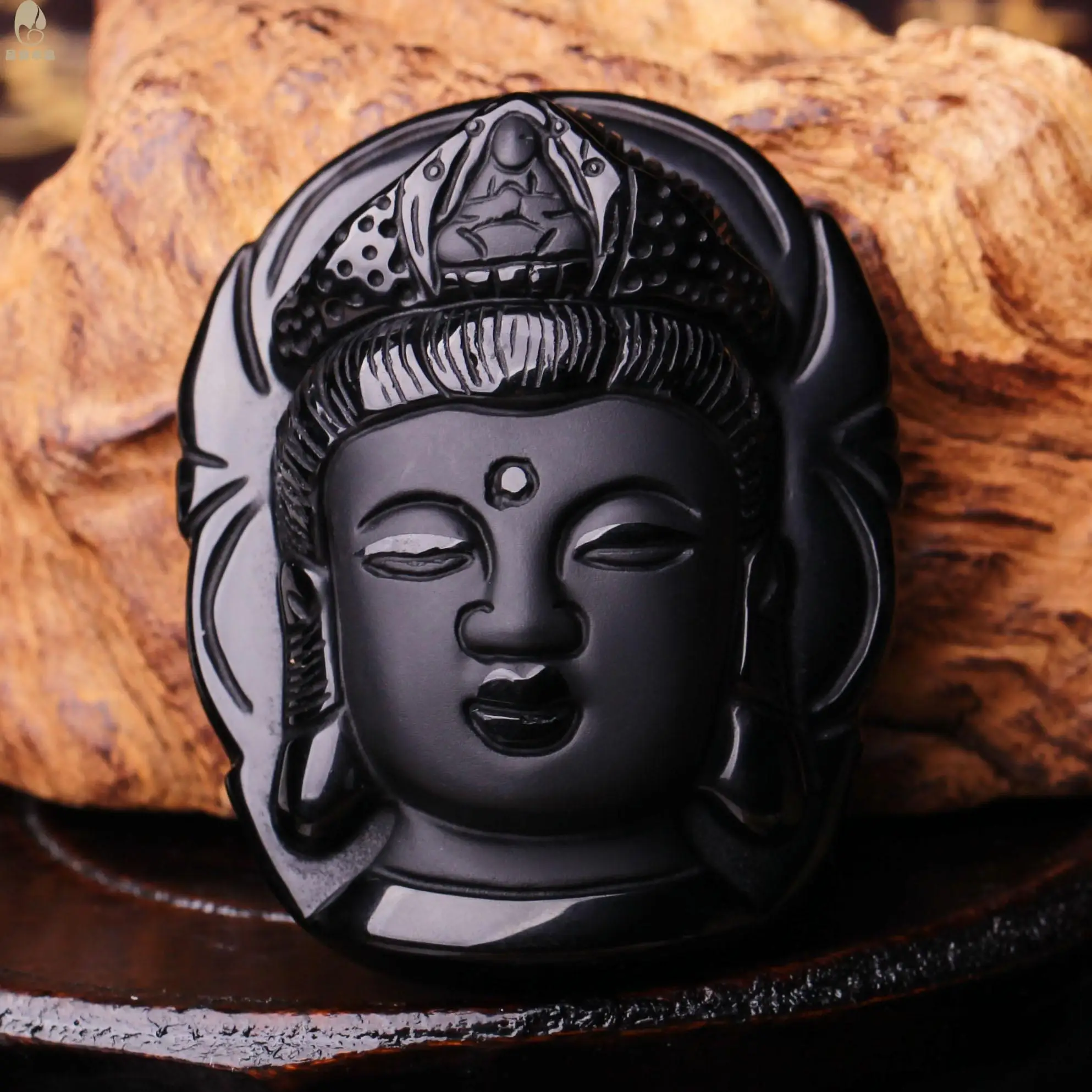 Подвеска из натурального обсидиана в виде занавески бусин Черные Подвески форме