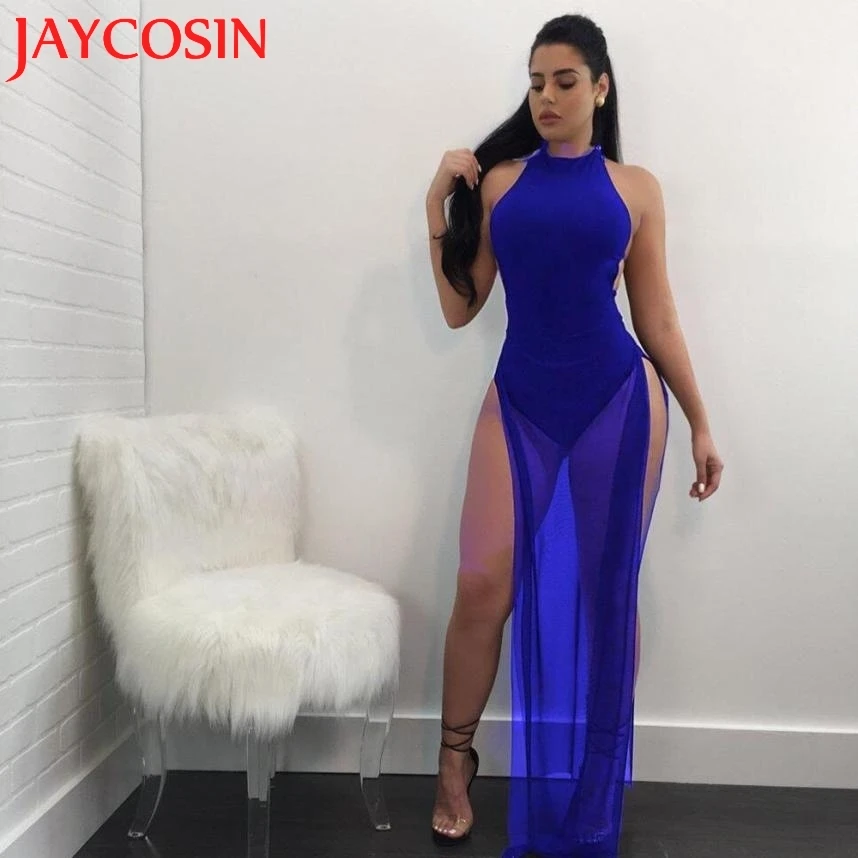 SIF 2017 Long Sleeves Wonderful Women's Summer Sexy Sleeveless Maille Tight Dress Club Party Mujer 710 | Женская одежда