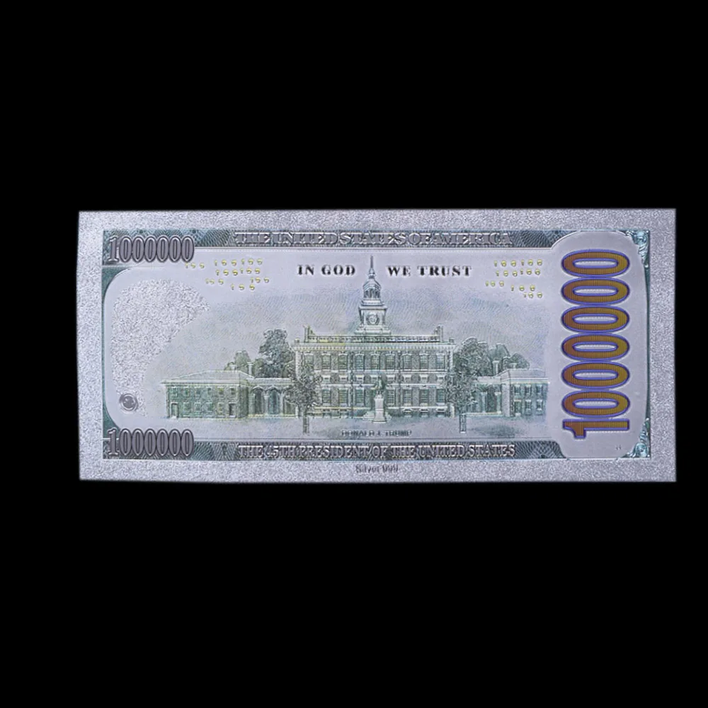 Распродажа 10 шт./лот серебряные банкноты США с изображением Трампа один миллион