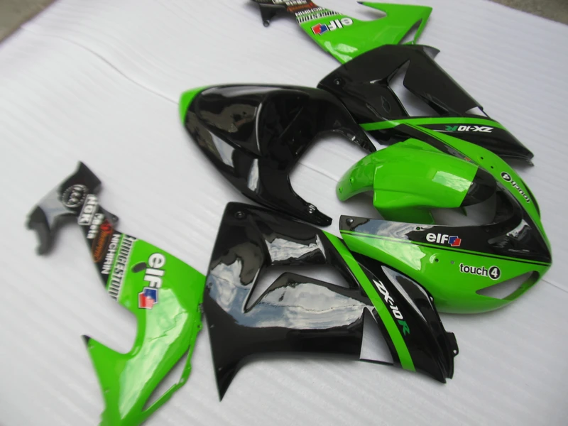 Запасные части для кузова Kawasaki Ninja ZX10R 06 07 комплект черно зеленых обтекателей 2006