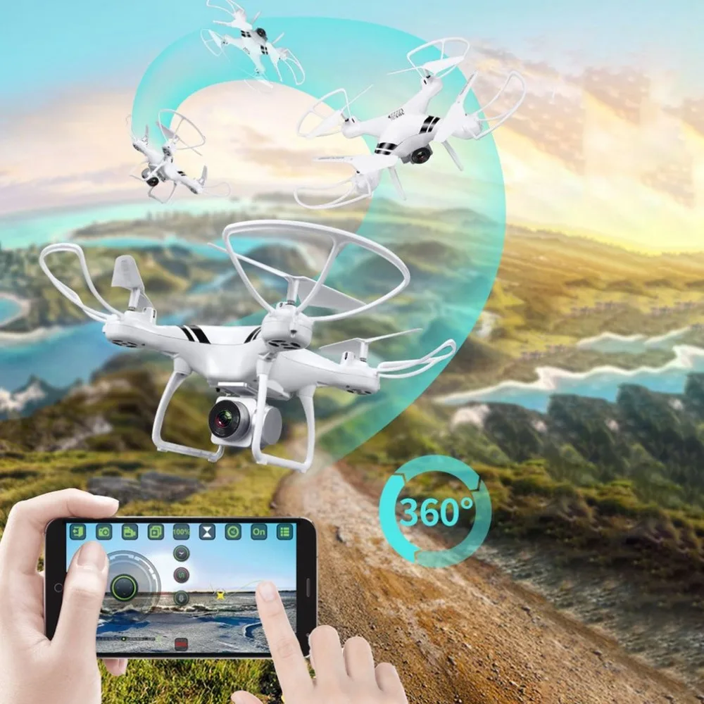 KY101S Радиоуправляемый Дрон с Wi-Fi FPV HD Регулируемый Камера высота Удержание один ключ возврата/посадка/Off Безголовый RC quadcopter Дрон