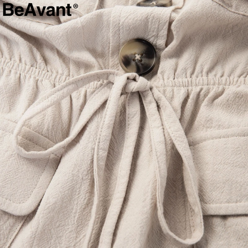 Женский Повседневный комбинезон на бретельках BeAvant свободный хлопковый с