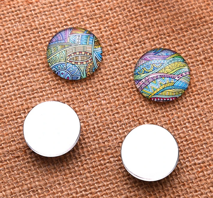 24pcs Fashion Popular Element 12mm/14mm/16mm Round photo glass cabochon demo flat back Making findings