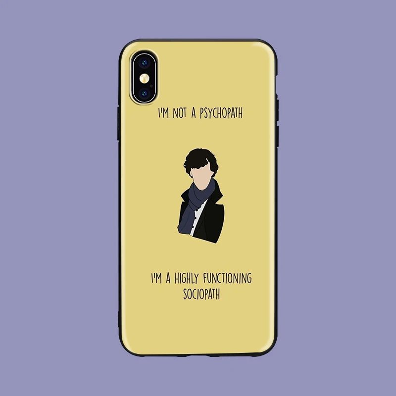 Шерлок 221b baker street черный мягкий чехол для телефона iPhone 8 7 6 6 S Plus X XS MAX 5 5S SE XR Шерлок - Цвет: 655