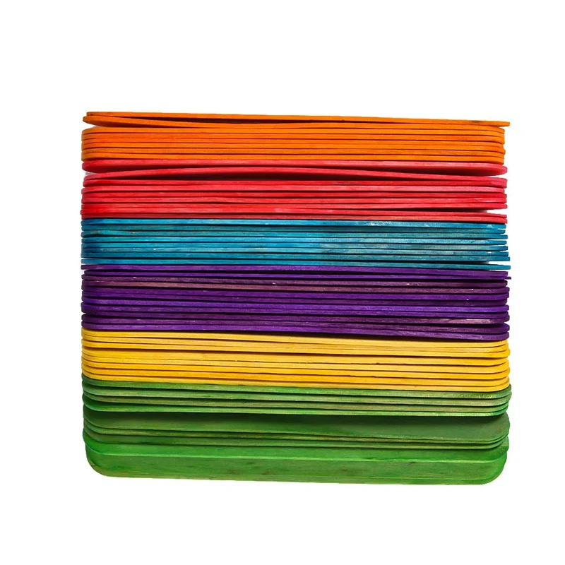 50 шт. DIY Искусство ремесло натуральные деревянные плоские палочки мороженое, лед, леденец на палочке крем-бар для детей ручной работы