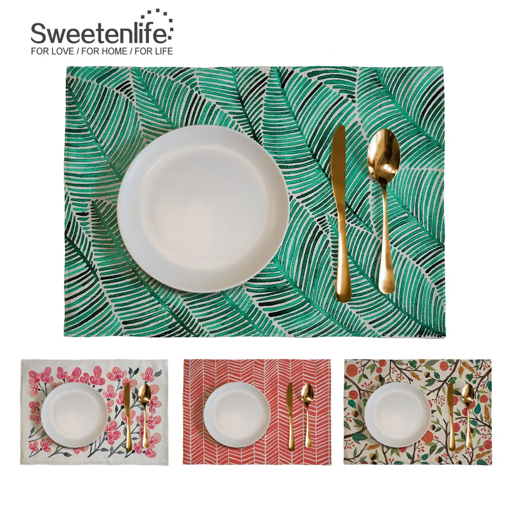 Домашняя изоляционная подстилка в сельском стиле хлопковая льняная для стола