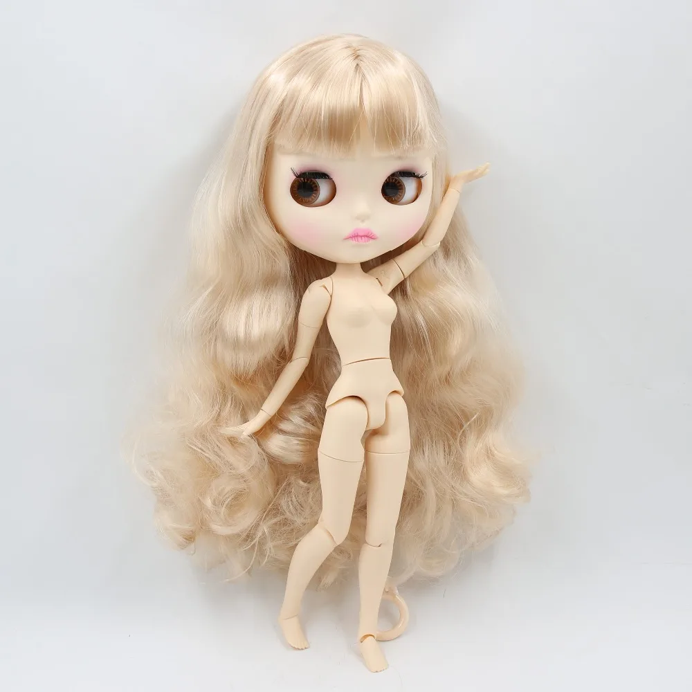 ICY DBS Blyth doll BL1010 золотистые светлые волосы матовое лицо новая Лицевая панель губы