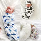 Пеленка для новорожденного мальчика, муслиновая шапка с принтом, Хлопковое одеяло для сна, 56 х26 см