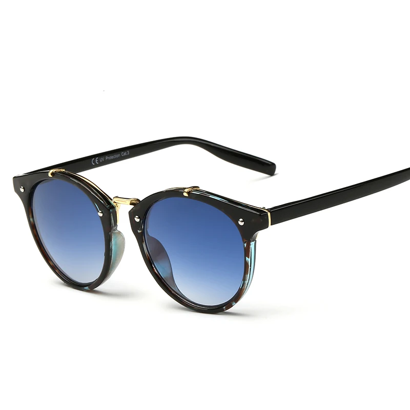 Очки солнцезащитные женские круглые в винтажном стиле модные дизайнерские