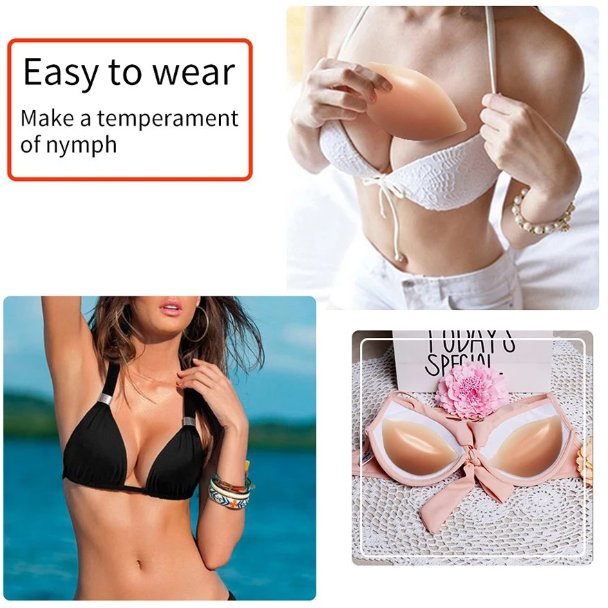1 пара груди площадку Для женщин бюстгальтер бикини вставки силиконовые