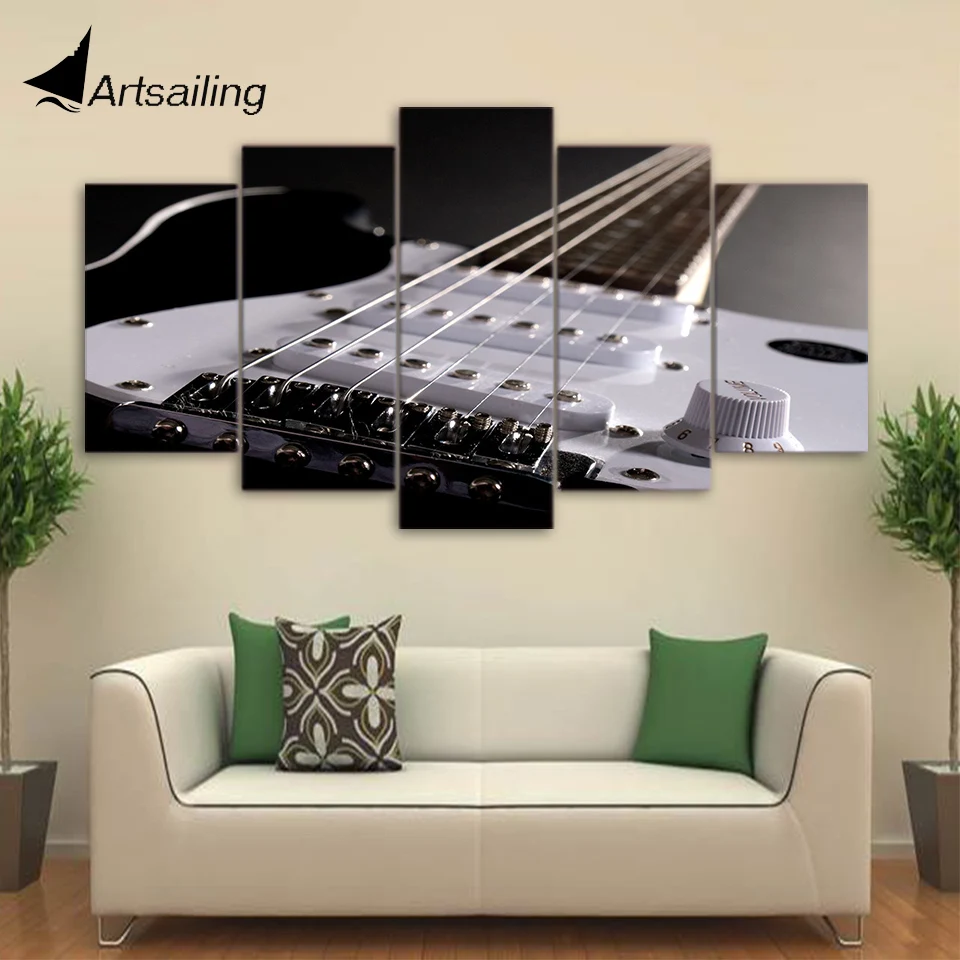 5 шт. картины на холсте с изображением гитары|picture for living room|wall pictures5 piece canvas art |
