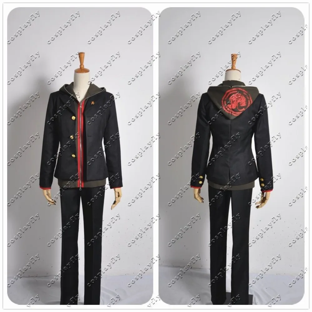 Костюм для косплея Dangan Ronpa Makoto Naegi Danganronpa красные ботинки полный комплект черная