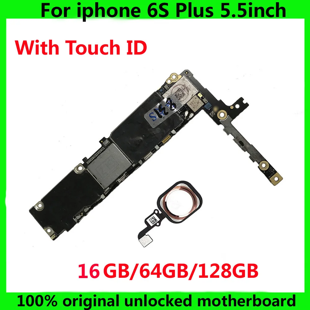 16 Гб 64 128 ГБ 100% оригинал для iphone 6S Plus 6SP материнская плата с/без touch ID