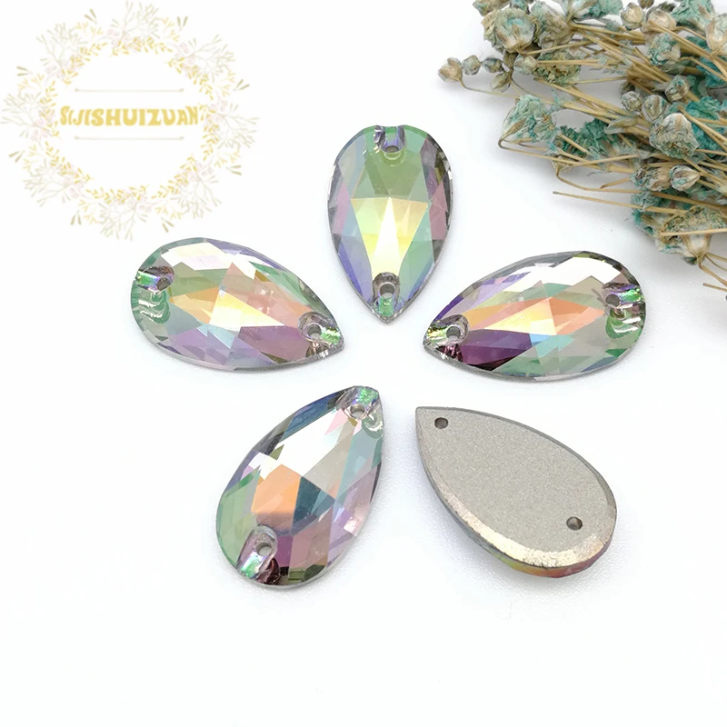 001GL Ghost light высококачественный DR стеклянный кристалл пришить стразы с двумя