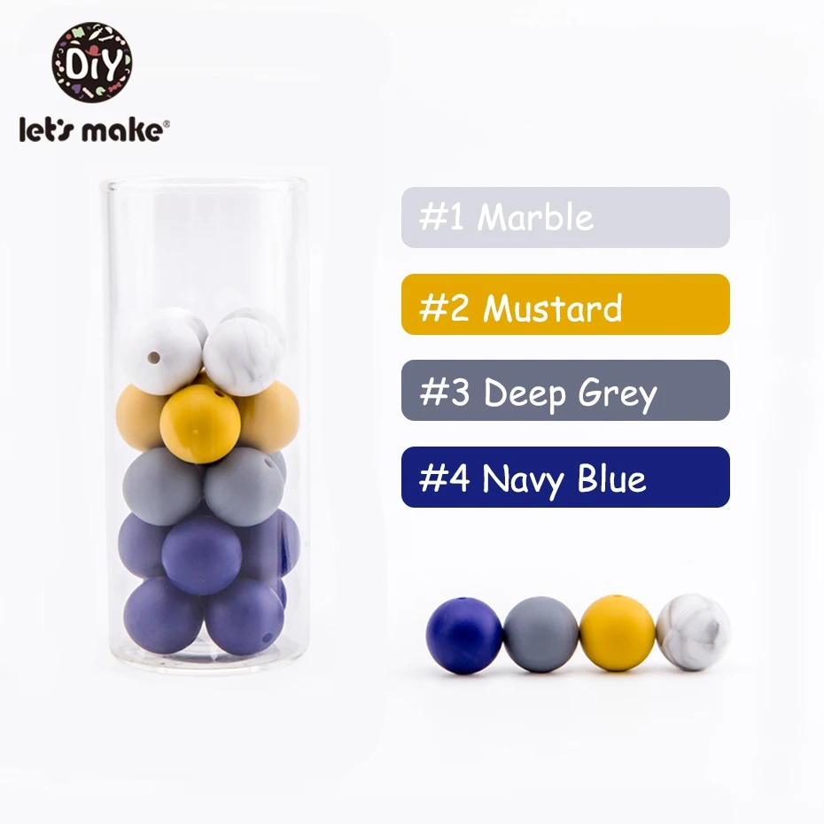 Детский Прорезыватель для зубов 50 шт. 12 мм|silicone beads|silicone teether beadsbeads beads |