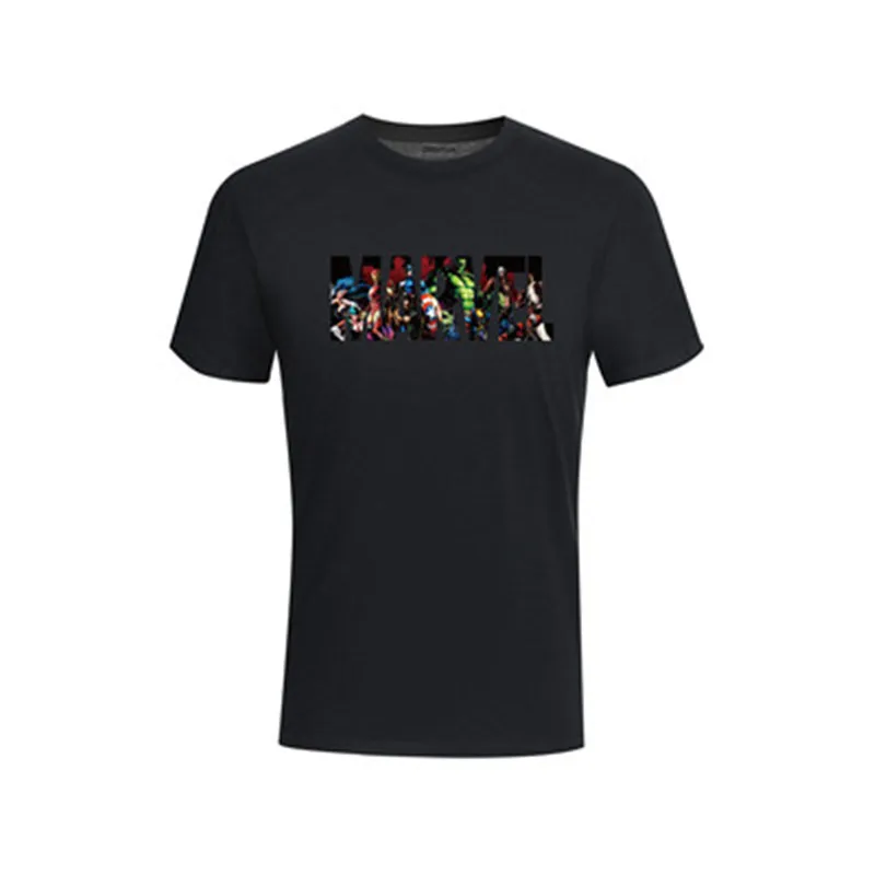 Новая мода Marvel с коротким рукавом Футболка мужская супергерой принт футболка
