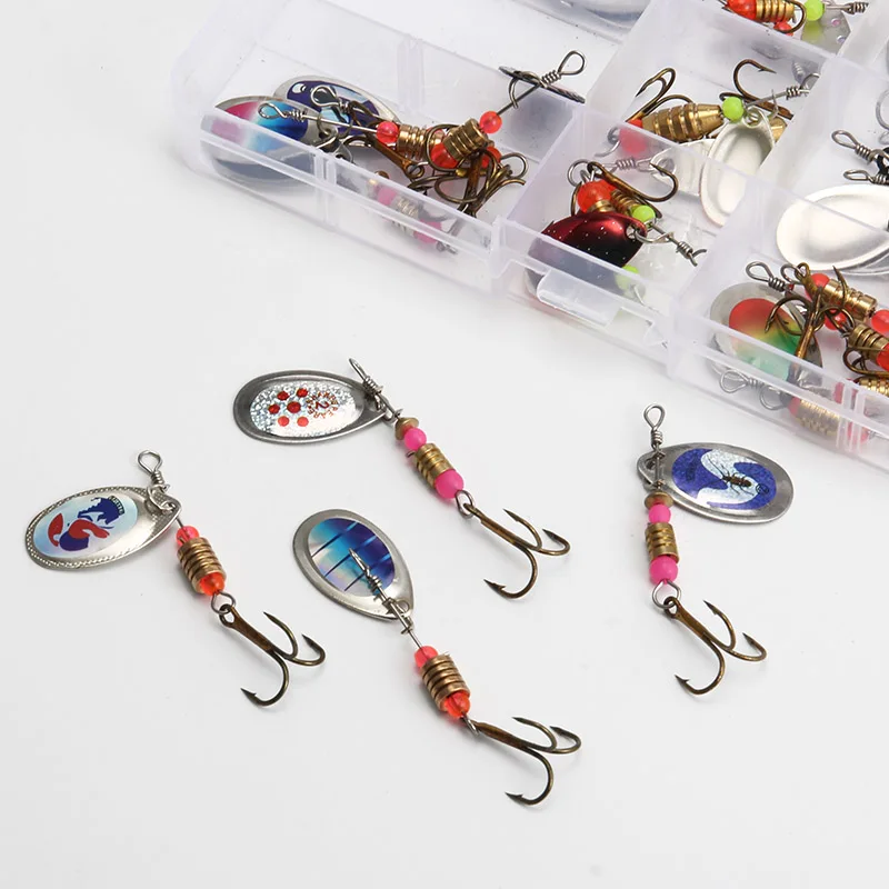 

Hot 31pcs/Set Colorful Metal Fishing Lures Spinner Baits Bass Tackle Tools DO2