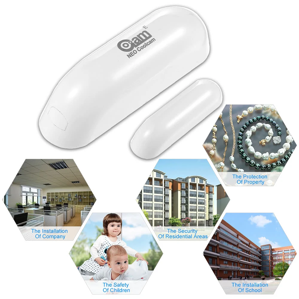 

NEO COOLCAM NAS-DS01Z Z-wave Sensor Door/Window Sensor Compatible System with Z-wave 300 series and 500 series Home Automation