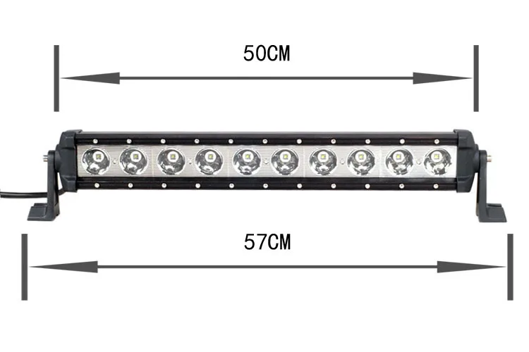Super Bright 10X10W High Power 100W 9000lm LED Lightbar 12V 24V ATV Off-road Driving Fog Spot Flood 4X4 Light Bar | Автомобили и