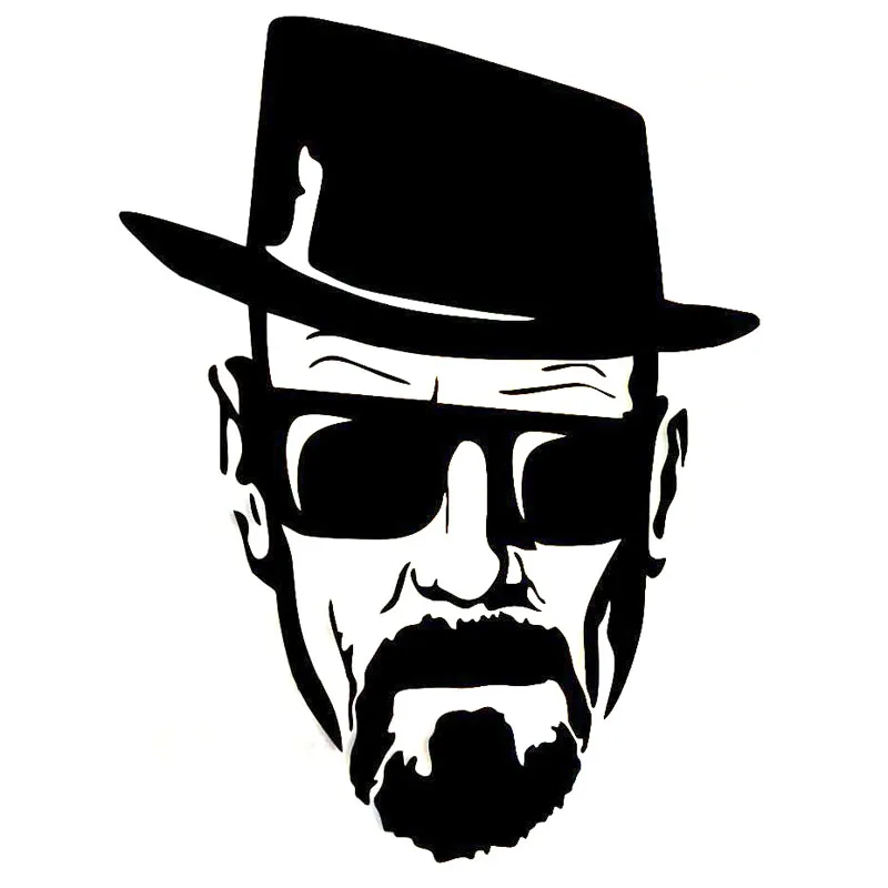 12 8 см * 16 9 Breaking Bad забавные наклейка автомобиля Стикеры черный/Серебряный винил