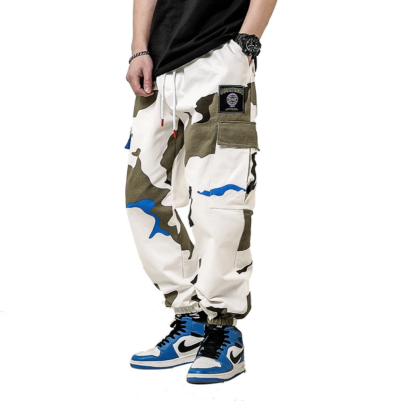 Модные мужские камуфляжные брюки карго 2019 Мужские Светоотражающие Брюки в стиле