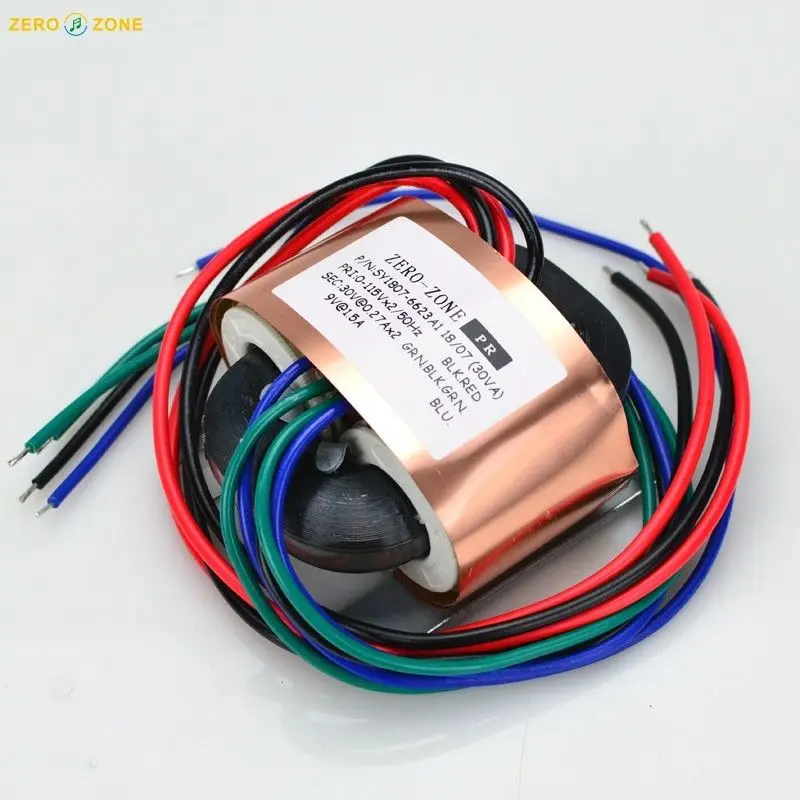 ZEROZONE 30VA HIFI медь R core трансформатор выход 30V 0 9V для PRT 09A L8 7|Усилители мощности| |