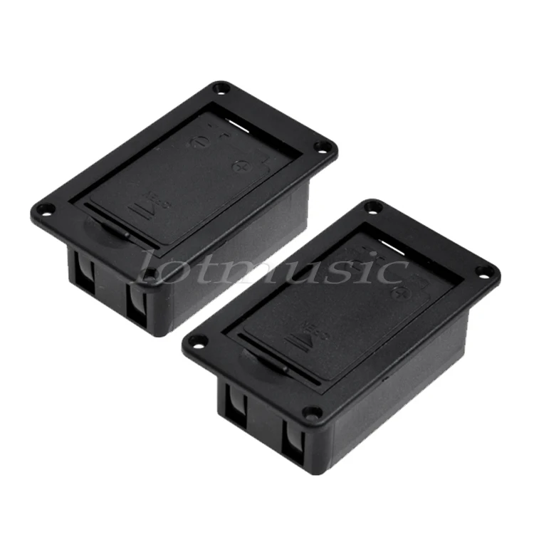 

2 Pcs 9V Battery Holder Case Box Base for Active Guitar Bass No Terminal