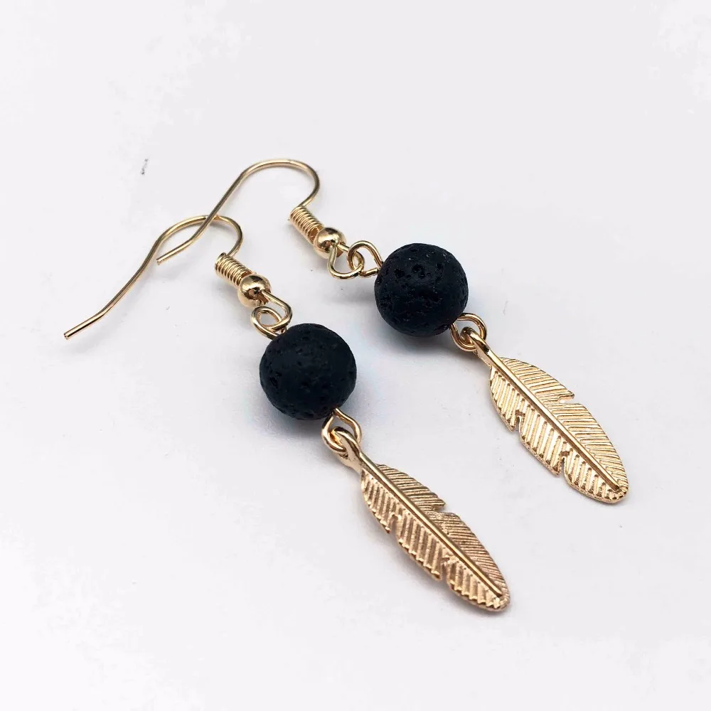 1 пара серьги диффузоры из лавового камня|Серьги-подвески| |