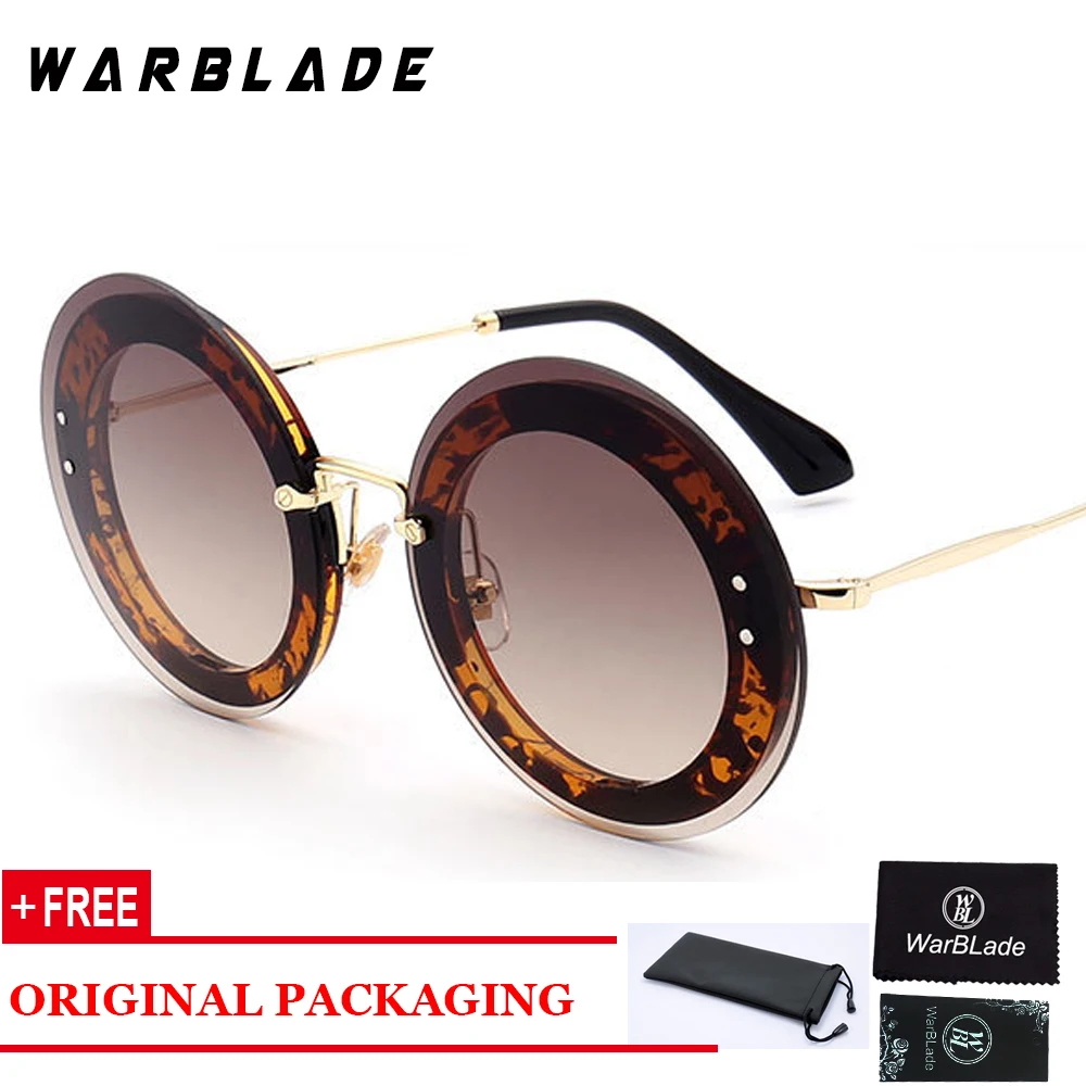 Женские солнцезащитные очки без оправы UV400 большие круглые с градиентными