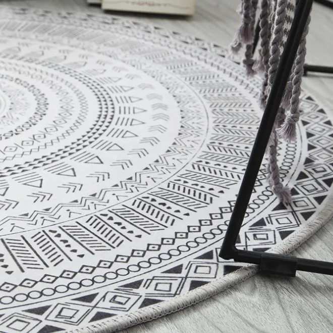 買取 新しいイン北欧ラウンドカーペットコンピュータチェアフロアマットキッズテント敷物ホーム玄関/廊下玄関クローク敷物とカーペット