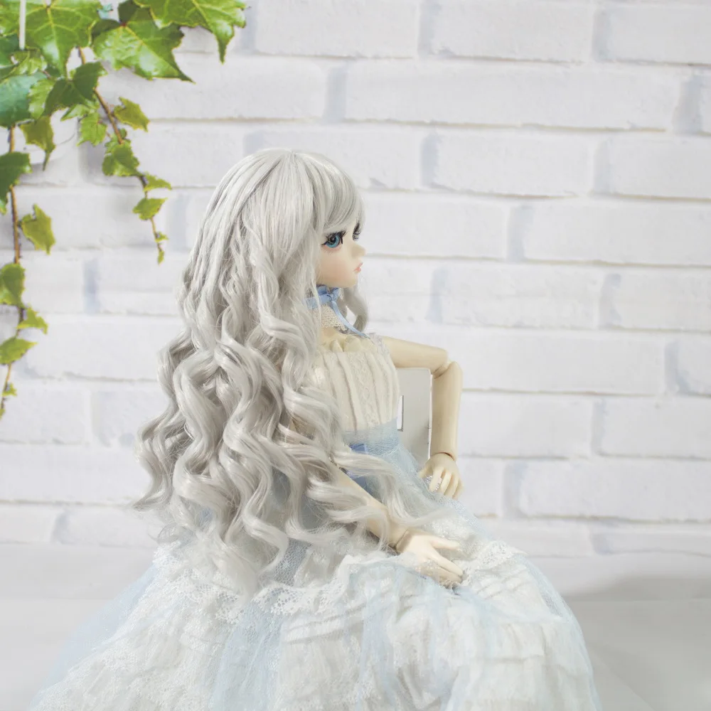 Парик для кукольных волос розовый серый Ombre вьющиеся парики 1/3 1/4 1/6 BJD/SD куклы