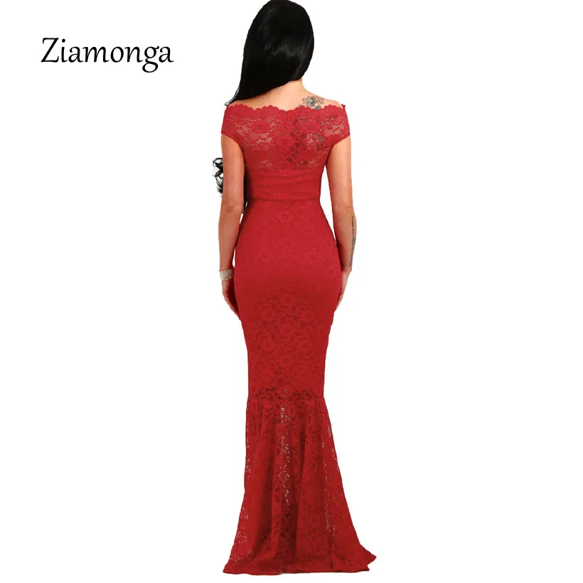 Женское кружевное платье Ziamonga белое длинное в ретро стиле с коротким рукавом и