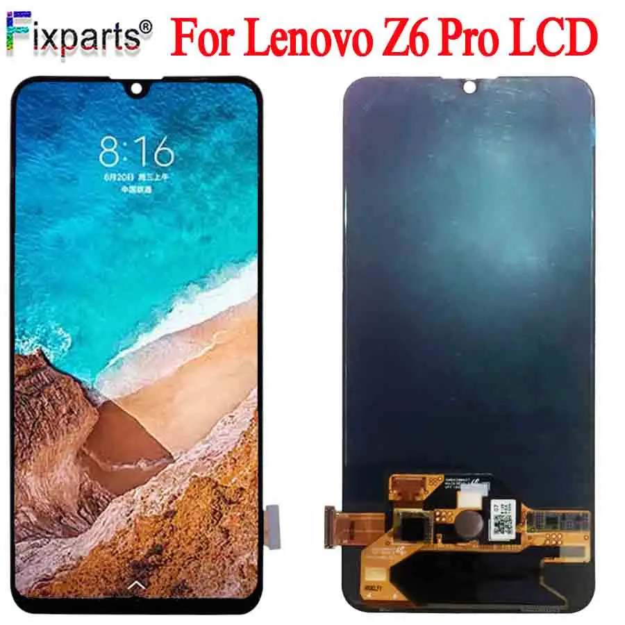 Тестовый ЖК-дисплей для lenovo Z6 PRO, сенсорный экран, дигитайзер, замена панели для lenovo Z6 Pro, ЖК-дисплей без рамки, экран