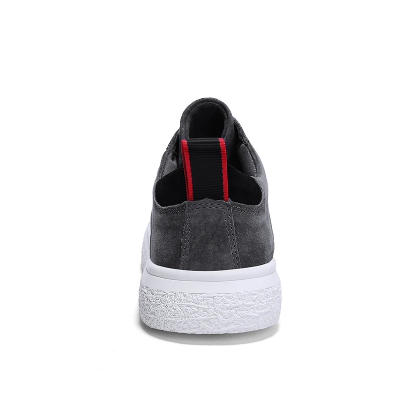 New Arrival Men Cow Suede Casual Shoes Round Toe Lace Up Fashion Style Youth Trend 3color Spring Autumn Leather | Обувь