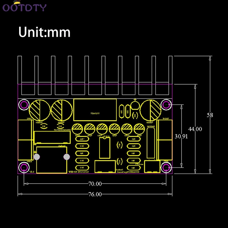 TDA7377 Мощность усилитель 2 1 DIY kit 3 канальный звук аудио доска 12 18V DC|Запасные части| |