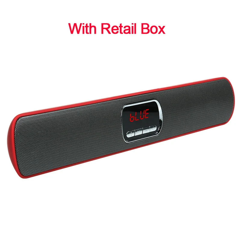TOPROAD HIFI Bluetooth Динамик Беспроводной приемник стерео звуковая панель TF FM USB микрофонная стойка держатель супер бас двойной Динамик s для телефона ТВ ПК - Цвет: red with box