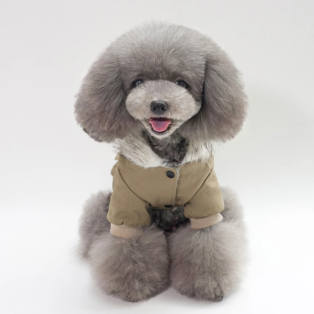 Осенне зимняя одежда для собак стеганое пальто куртка толстая маленькая щенков