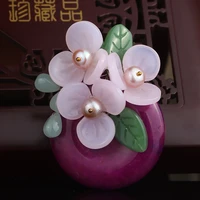 farlena jewelry high end handmade flower bouquet brooch with freshwater pearl vintage natural stone brooches for women