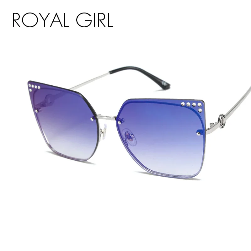 ROYAL GIRL новые безрамные солнцезащитные очки для женщин и мужчин модные женские