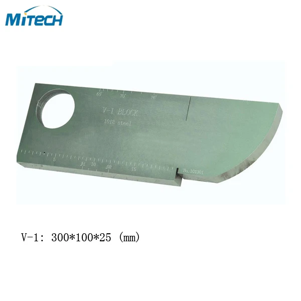 

Stainless Steel V1 Calibration Test Block IIW1 (ISO2400-2012E)-Straight Slot