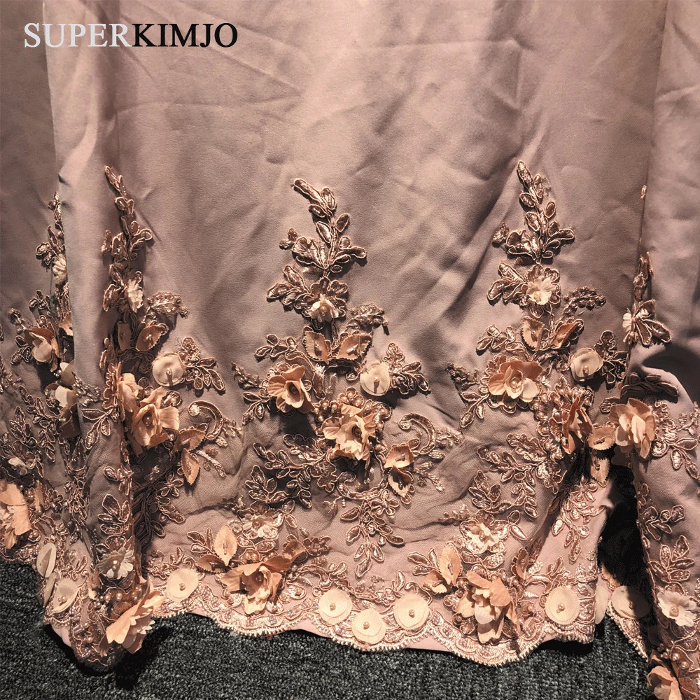 Комбинезон SuperKimJo пыльный розовый для женщин 2020 Кружевная аппликация 3D брюки с