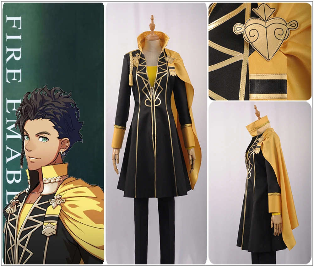 Костюм для косплея Клода Вона регана из трех домов классный черный Тренч штаны