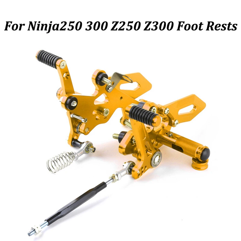 Motorcycle Adjustable Foot Rests CNC Accessories Modified For Kawasaki Ninja250 300 Z250 Z300 All Year | Автомобили и мотоциклы