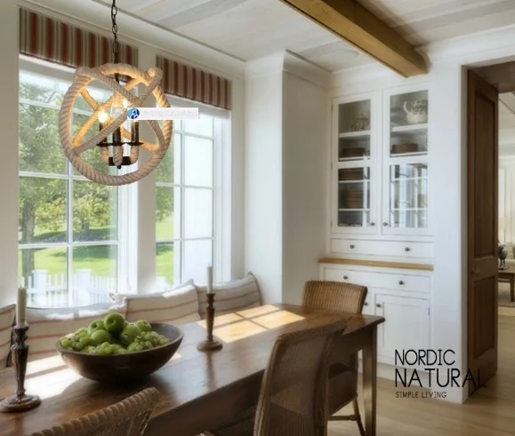 Винтажные лампы в стиле лофт на пеньковой веревке основа e14 Классическая Ретро